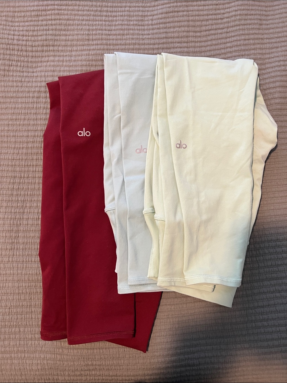 BUNDLE ALO Yoga women’s  Leggings - Maroon, sky blue & light green